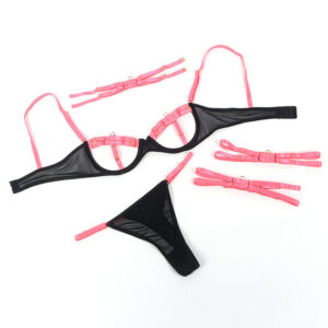 Subblime - 955304 Set Sutien cu Colier și Detalii pe Coapse Roz Fluorescent L/XL 17 Subblime - 955304 Set Sutien cu Colier și Detalii pe Coapse Roz Fluorescent L/XL - imagine 7