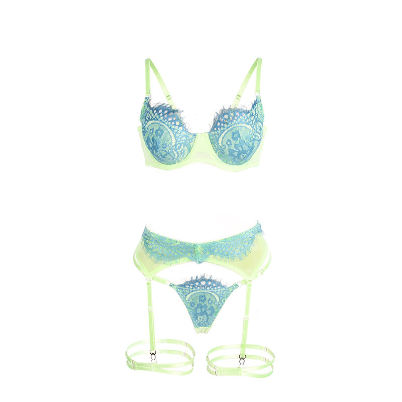 Subblime - 955328 Set Sutien cu Dantelă și Jartiere Verde și Albastru L/XL 7 img 200221 9f30252c75598361398c96f8110f1ebd 1