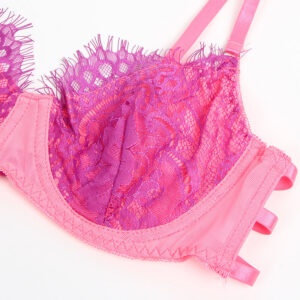 Subblime - 955359 Set Sutien cu Dantelă și Portjartier Roz și Mov, S/M 15 Subblime - 955359 Set Sutien cu Dantelă și Portjartier Roz și Mov, S/M - imagine 5