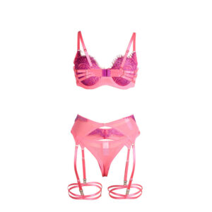 Subblime - 955366 Set Sutien cu Dantelă Eyelash și Jartiere Roz și Mov L/XL 17 Subblime - 955366 Set Sutien cu Dantelă Eyelash și Jartiere Roz și Mov L/XL - imagine 7
