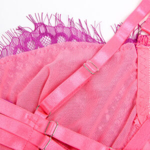 Subblime - 955366 Set Sutien cu Dantelă Eyelash și Jartiere Roz și Mov L/XL 19 Subblime - 955366 Set Sutien cu Dantelă Eyelash și Jartiere Roz și Mov L/XL - imagine 9