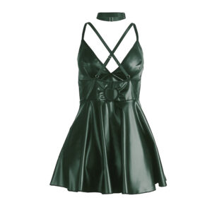 Subblime - 955434 Rochie cu Bretele din Piele Verde S/M - imagine 6