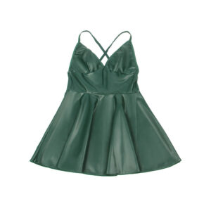 Subblime - 955434 Rochie cu Bretele din Piele Verde S/M - imagine 7