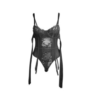 Subblime Bodies-955496 Body din Dantelă cu Fundițe și Jartiere - imagine 4