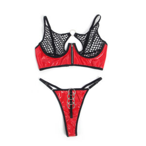 Subblime - 955533 Set Sutien și Chilot din Piele Ecologică Lacuită, Plasă și Fermuar, S/M 19 Subblime - 955533 Set Sutien și Chilot din Piele Ecologică Lacuită, Plasă și Fermuar, S/M - imagine 8