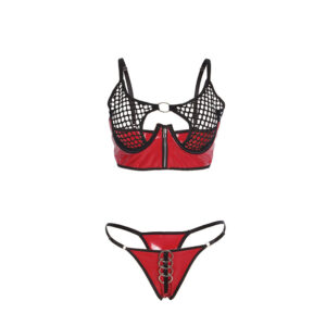 Subblime - 955533 Set Sutien și Chilot din Piele Ecologică Lacuită, Plasă și Fermuar, S/M 17 Subblime - 955533 Set Sutien și Chilot din Piele Ecologică Lacuită, Plasă și Fermuar, S/M - imagine 6
