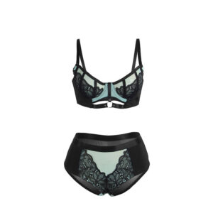 Subblime - 955557 Set Lenjerie Verde din Dantelă și Plasă cu Sutien Push-up, S/M 18 Subblime - 955557 Set Lenjerie Verde din Dantelă și Plasă cu Sutien Push-up, S/M - imagine 5