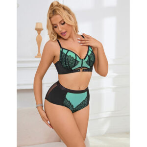 Subblime - 955557 Set Lenjerie Verde din Dantelă și Plasă cu Sutien Push-up, S/M 20 Subblime - 955557 Set Lenjerie Verde din Dantelă și Plasă cu Sutien Push-up, S/M - imagine 7