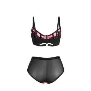 Subblime - 955588 Set Sutien Roz din Dantelă și Mesh cu Fermuar, L/XL 20 Subblime - 955588 Set Sutien Roz din Dantelă și Mesh cu Fermuar, L/XL - imagine 10