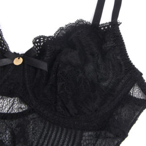 Subblime - 955618 Body din Dantelă cu Deschidere Intimă Negru, S/M 14 Subblime - 955618 Body din Dantelă cu Deschidere Intimă Negru, S/M - imagine 4
