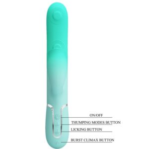 High Tech-Gigi Rabbit Vibrator Multifuncțional Aqua - imagine 5