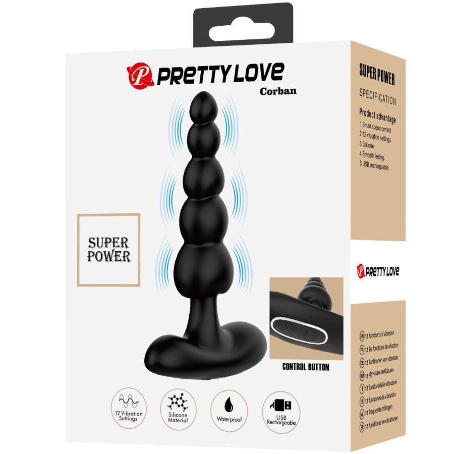 Anal Toys-Corban Vibrator Anal 10 Vibrații Negru-Silicon, 10 10 img 201104 f585579a0b820607619f6a866e3fe468 1