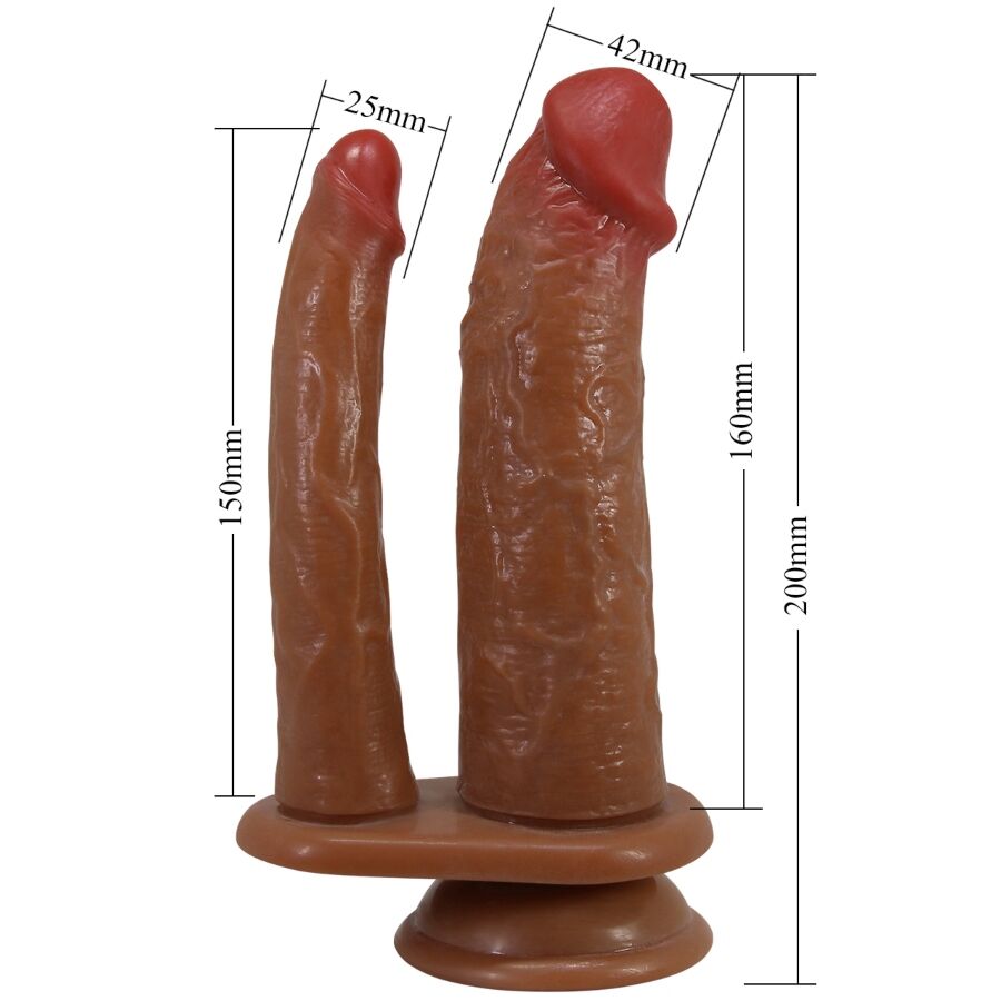 Dildos-Hulbert Dildo Dublu Realistic cu Vibrație Mulato-TPE, 7 7 img 201752 1998a467d6a88aff61b94cf15bf11426 1