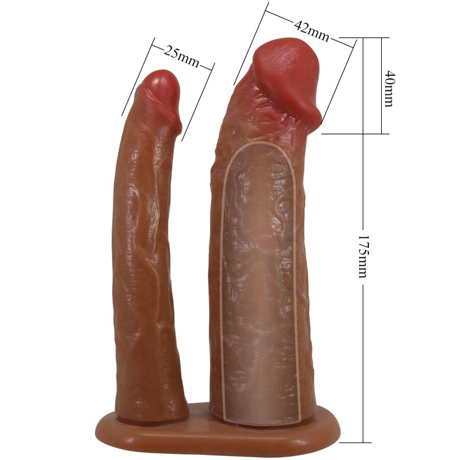For Him-Yairon Manșon Dublu pentru Penis cu Extensie 4 cm 6 img 201766 57eea2cf4ffdf761d481811db955267e 1