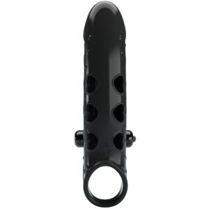 Romance-Manșon Vibrant pentru Penis Negru-TPE 16 Romance-Manșon Vibrant pentru Penis Negru-TPE - imagine 5