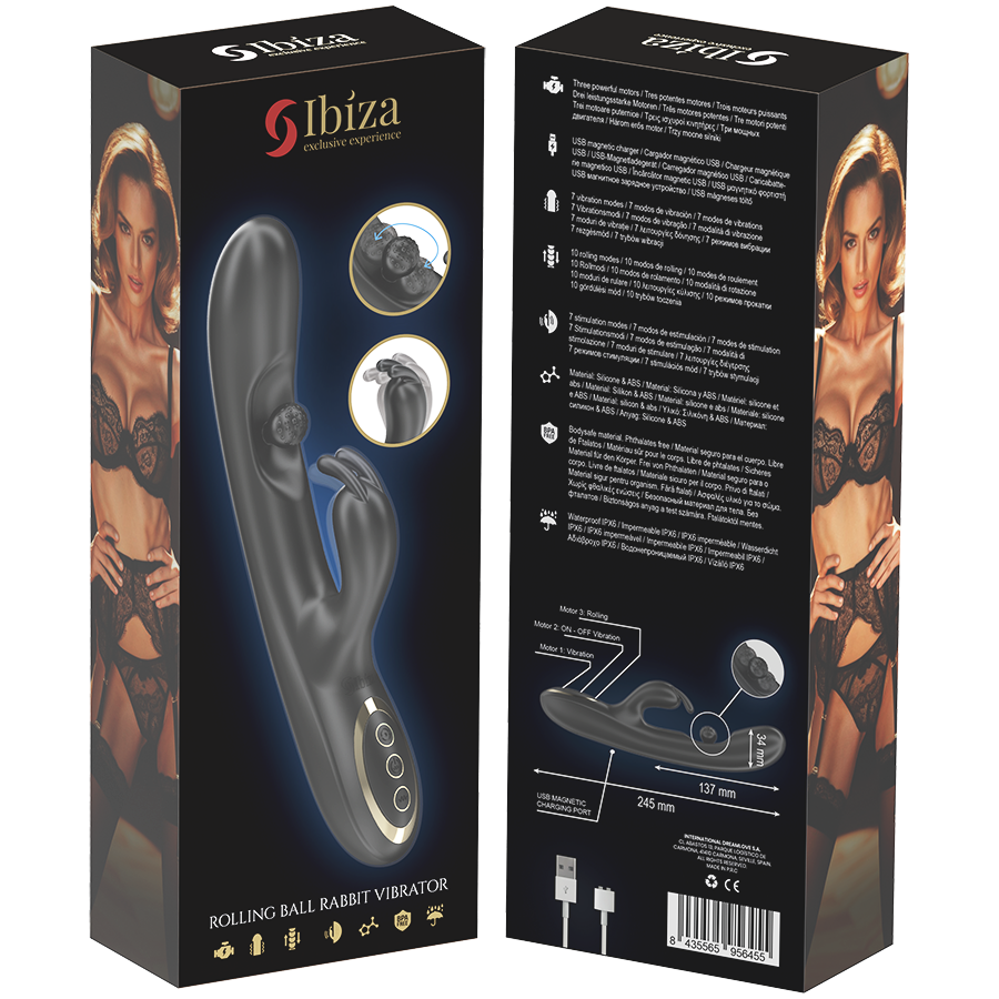 Ibiza-Vibrator Rabbit Puternic cu Bilă Rotativă de Masaj, 3 7 img 202461 f77dd1eecab1b73e14ac82f9070e7246 1