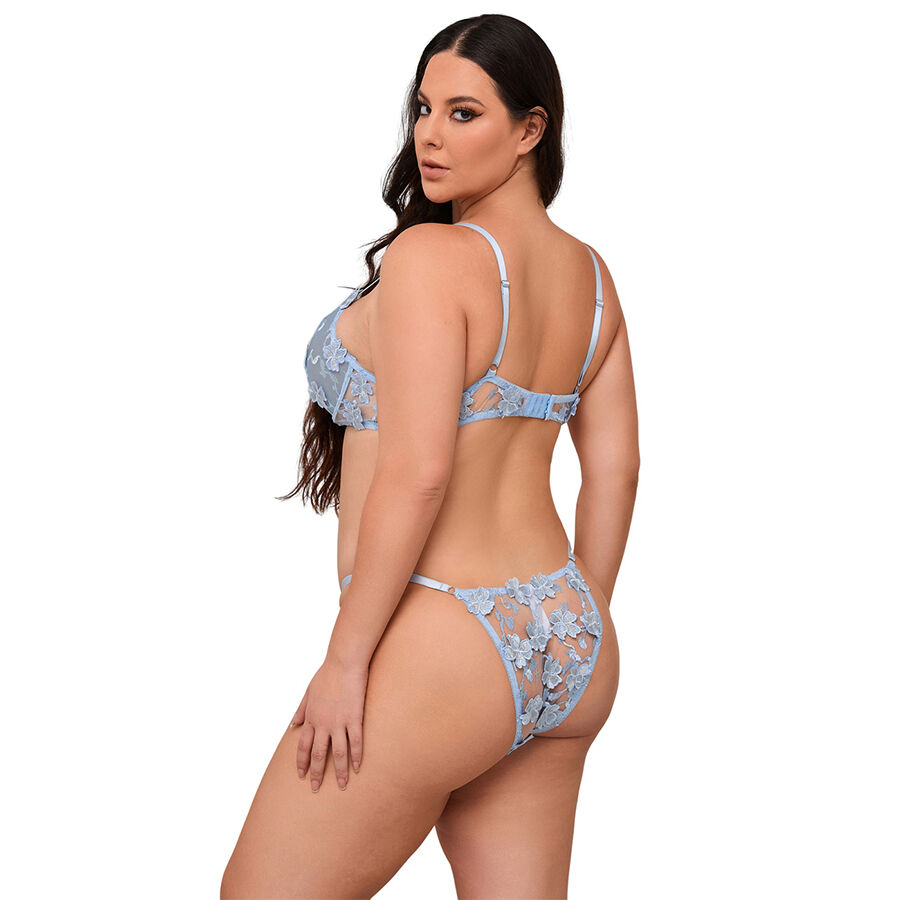 Subblime-957629 Set Sutien și Chilot Brodat Floral Albastru 3 Subblime-957629 Set Sutien și Chilot Brodat Floral Albastru · Lenjerie Sexy Femei (imaginea 4)