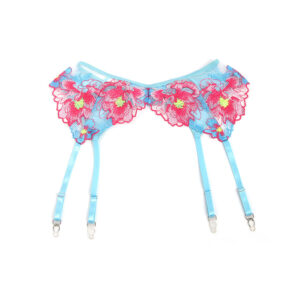 Subblime-957643 Set Sutien si Jartieră Brodată cu Flori Roz/ · Lenjerie Sexy Femei (imaginea 10)