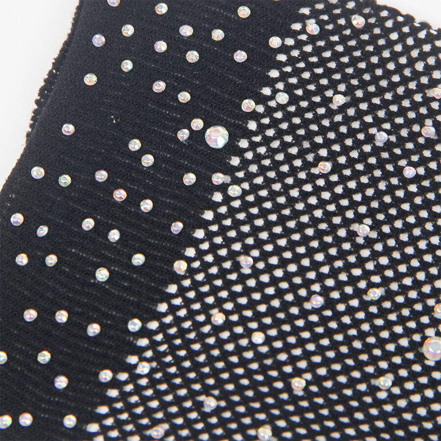 Subblime - 957469SHINE Mănuși Negre Transparente cu Sclipici și Aplicații Diamant S/M 5 img 203797 efda1e7d9e9e1e4a6afaed46b4076763 1