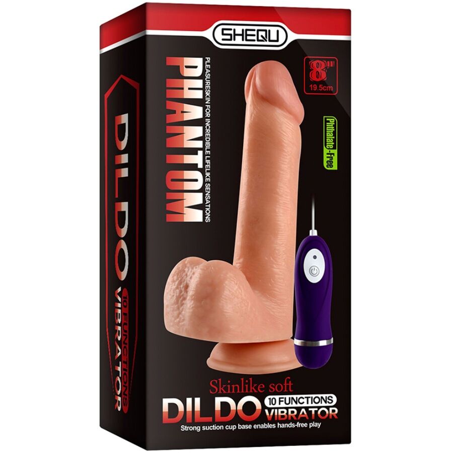 Shequ - Phantom Dildo Vibrant cu Telecomandă 20 cm 6 img 204197 9d80470d0ce0e8a068e691f49a0e988a 1