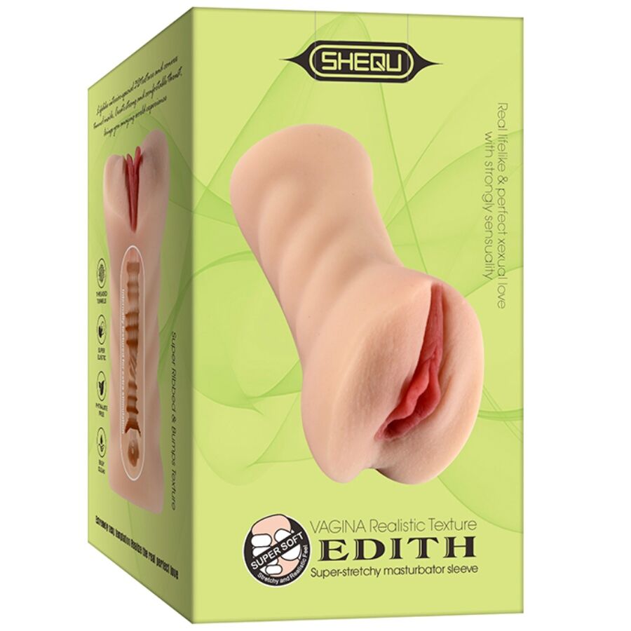 Shequ-Edith Masturbator Vagină Realistă, Portabil-Waterproof · Masturbatoare (imaginea 3)