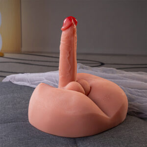 Xise-Honey Dildo Masturbator Realist cu Vibrație 25 cm-TPE - imagine 11