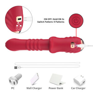 Armony Vibrators-Point a Vibrator Dildo Stimulator Roșu-Silicon - imagine 7