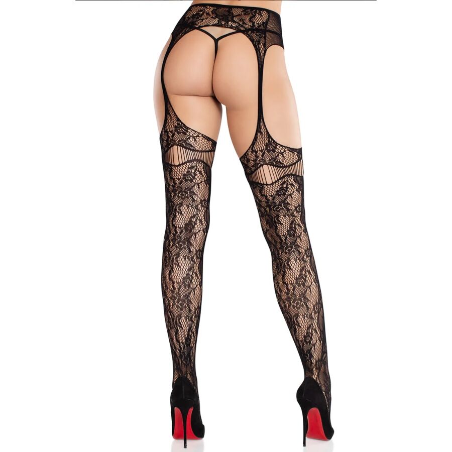 Leg Avenue Hosiery-Ciorapi Plasă cu Jartiere Negri 2 img 205294 957eaf40c7471930e17d13794a262903 1