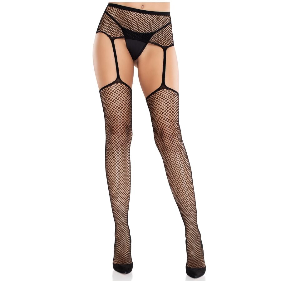Leg Avenue Hosiery-Ciorapi din Dantelă cu Barete Încrucișate 1 img 205302 89179ba6d3ca20d2e5b7f03c6f20e486 1