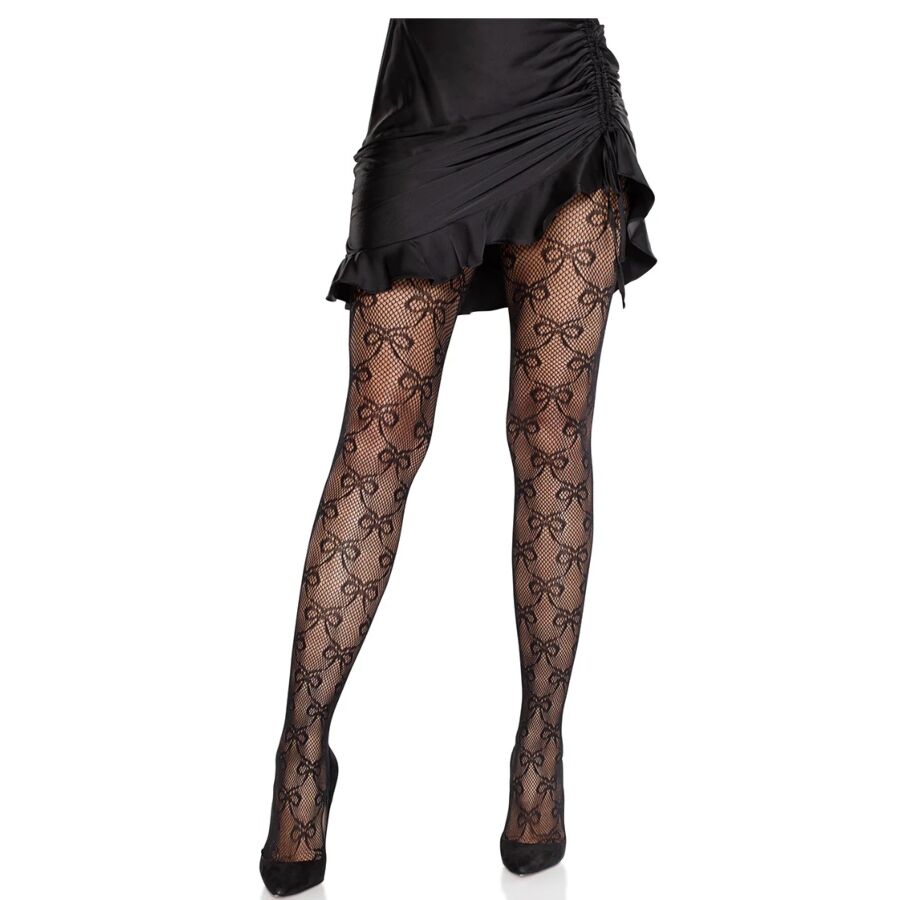 Leg Avenue Hosiery-Leg Avenue Ciorapi Tip Plasă cu Fundă Negri 1 img 205336 109531a283be0719402c3cfc132c730e 1
