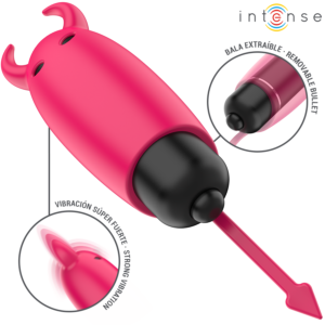 Intense Fun Toys-Scarlet Mini-bullet cu Vibrații Demon Roșu 9.3 cm - imagine 3