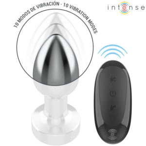 Intense Anal Toys-Anal Plug 10 Vibrații Metal cu Telecomandă · Jucarii Anale (imaginea 3)