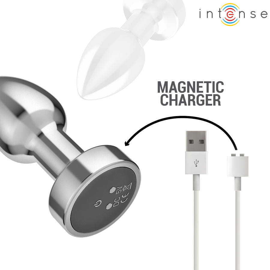 Intense Anal Toys-Anal Plug 10 Vibrații Metal cu Telecomandă · Jucarii Anale (imaginea 6)