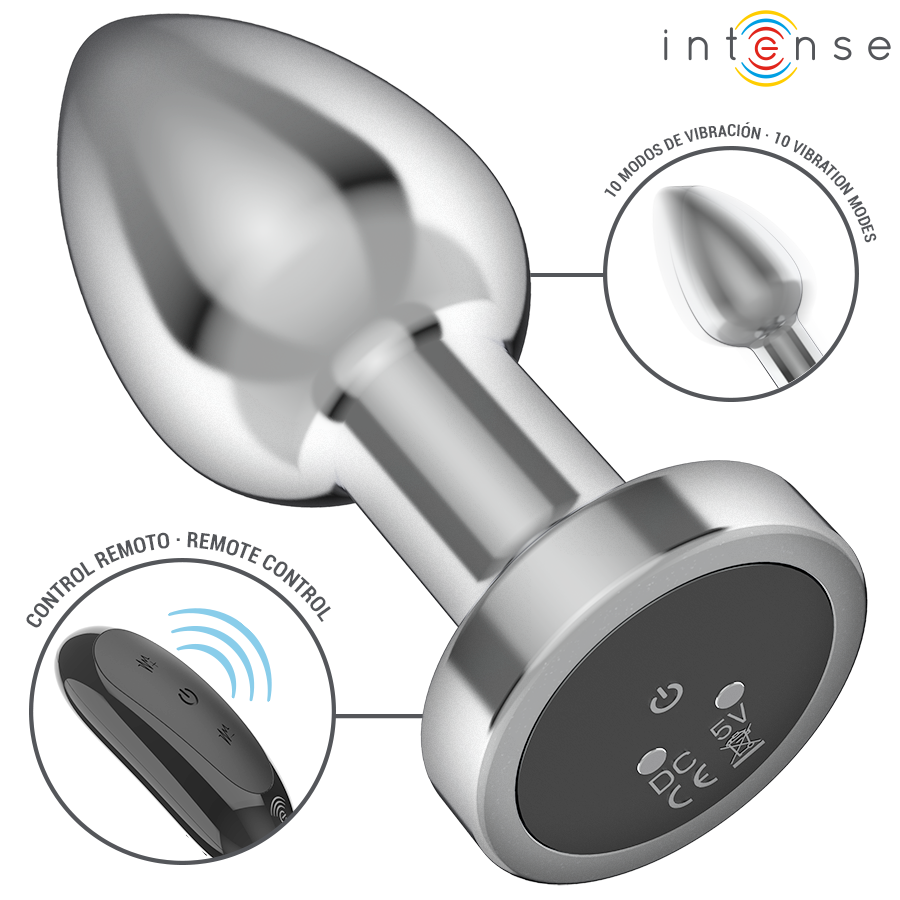 Intense Anal Toys-Dop Anal Metalic 10 Vibrații cu Telecomandă 2 img 206403 d72f51e62eddeeef4b3610b54cb9186e 1