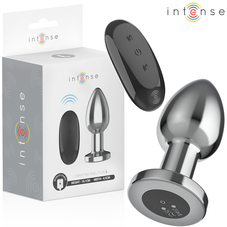 Intense Anal Toys-Anal Plug Metalic 10 Vibrații cu Telecomandă 1 Intense Anal Toys-Anal Plug Metalic 10 Vibrații cu Telecomandă · Jucarii Anale