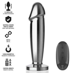Intense Anal Toys-Plug Anal Metalic cu 10 Vibrații - imagine 8