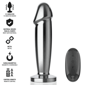 Intense Anal Toys-Plug Anal Metalic 10 Vibrații cu Telecomandă 16 Intense Anal Toys-Plug Anal Metalic 10 Vibrații cu Telecomandă - imagine 8
