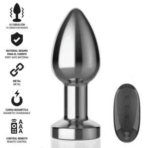 Intense Anal Toys-Dop Anal Metalic 10 Vibrații cu Telecomandă 16 Intense Anal Toys-Dop Anal Metalic 10 Vibrații cu Telecomandă - imagine 8