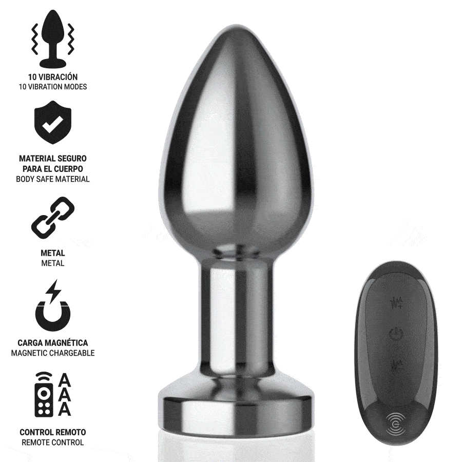 Intense Anal Toys-Dop Anal Metalic 10 Vibrații cu Telecomandă 8 img 206489 c8b8b730e1b16d4bb6f80134d61d6f93 1