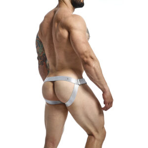 Mob-Dngeon Jockstrap Silver Cock Ring One Size - imagine 3