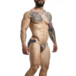 Mob-Dngeon Snap Jockstrap Gri One Size-Piele Ecologica 9 Mob-Dngeon Snap Jockstrap Gri One Size-Piele Ecologica - imagine 4