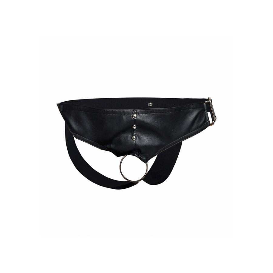 Mob-Dngeon Jockstrap cu Inel pentru Penis One Size-Piele Ecologica 6 img 206651 1db9c02ee1c98f19cbf68eba889c09c5 1