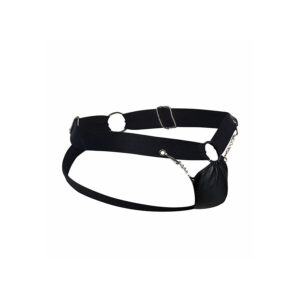 Mob-Dngeon Jockstrap cu Lanț Negru, Mărime Unică-Piele Ecologica · Lenjerie Barbati (imaginea 8)