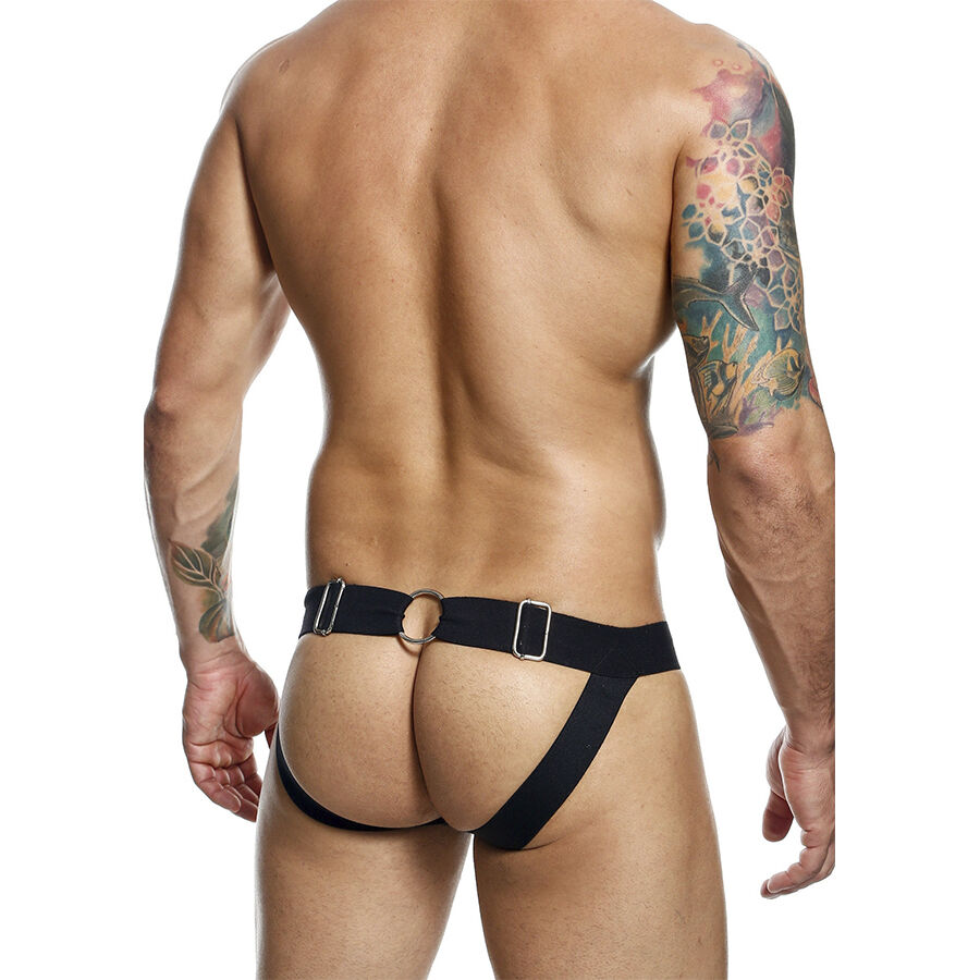 Mob-Dngeon Jockstrap cu Lanț Negru, Mărime Unică-Piele Ecologica · Lenjerie Barbati (imaginea 7)