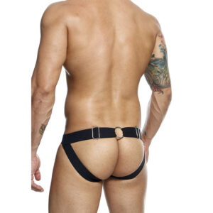 Mob-Dngeon Jockstrap cu Lanț Negru, Mărime Unică-Piele Ecologica · Lenjerie Barbati (imaginea 3)