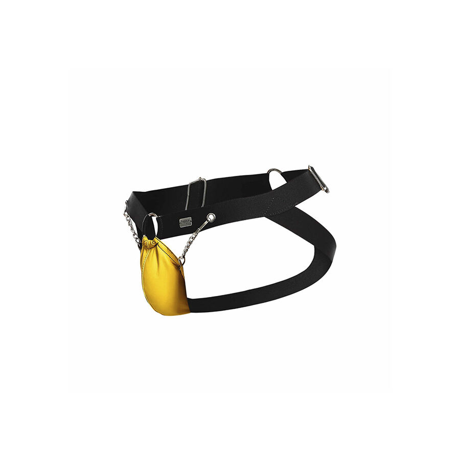 Mob-Dngeon Jockstrap Galben cu Lanțuri Mărime Unica-Metal 6 img 206755 01b909f3870826e6e06f9f2043acc69a 1