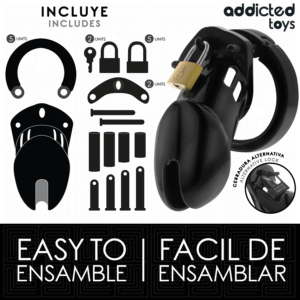 Addicted Toys - Locked Obsidian Hold Cușcă pentru Penis Size M 12 Addicted Toys - Locked Obsidian Hold Cușcă pentru Penis Size M - imagine 5