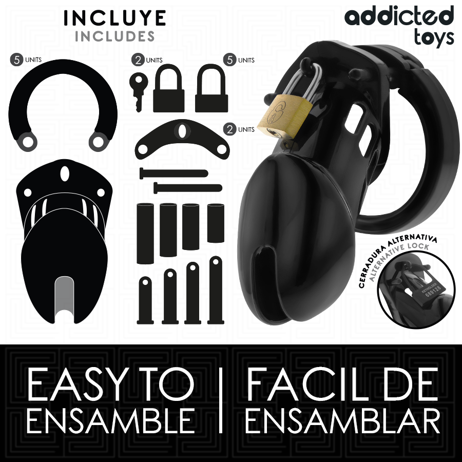 Addicted Toys - Locked Obsidian Hold Cușcă pentru Penis Size M 5 img 207018 0a2b56eeaae15b8a94779dd2a03f8034 1