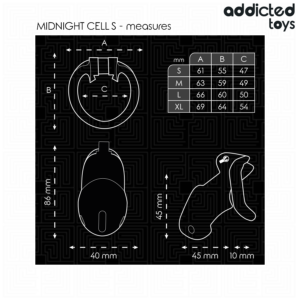 Addicted Toys - Locked - Mindnight Cell Cușcă pentru Penis Size S 12 Addicted Toys - Locked - Mindnight Cell Cușcă pentru Penis Size S - imagine 5