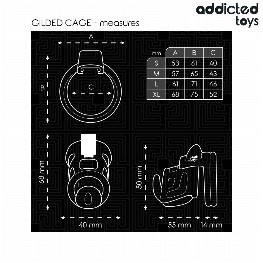 Addicted Toys Locked - Gilden Cage Cușcă pentru Penis din Metal 8.5 cm 2 img 207035 7df3a21b1af8b566733e8491af336cb1 1